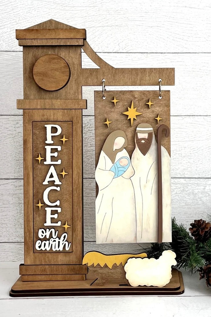 Peace on Earth 3D DIY Wood Insert Kit for the Arm Stand: Insert Only