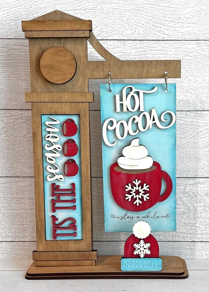 3D  Hot Cocoa Lovers DIY Wood Insert Kit for the Arm Stand: Insert Only