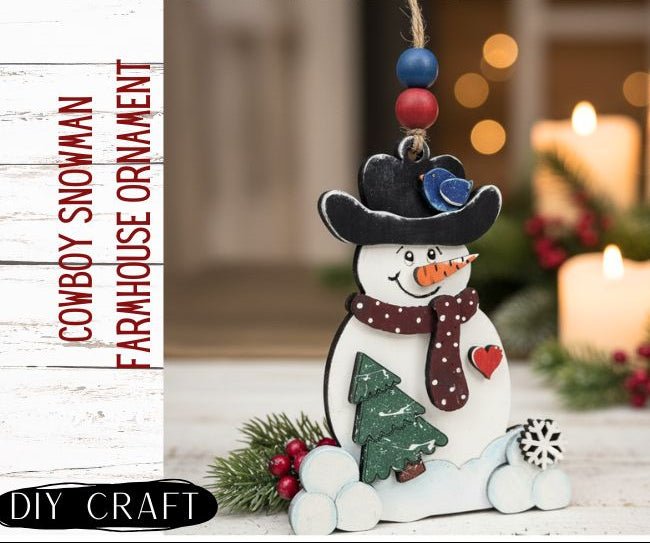 Ornaments Are Not Just for Christmas Anymore — Meet the Cowboy Snowman