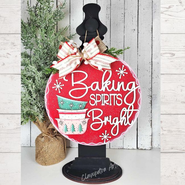 Baking Spirits Bright 3D DIY Sign for Spindle Stand