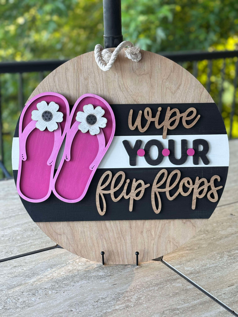 Wipe Your Flip Flops DIY Door Hanger Blank: 12 or 18" – Clayopatra Arts
