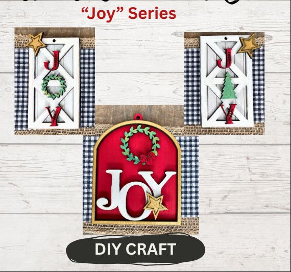 Farmhouse Joy Series  Winter Ornament DIY Craft: set of 3