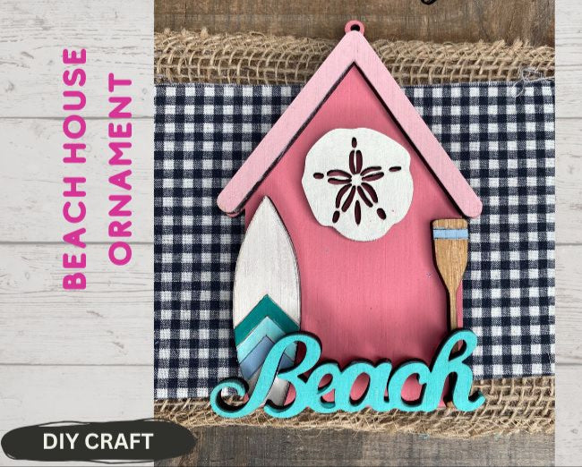 Beach House Ornament DIY Ornament Craft
