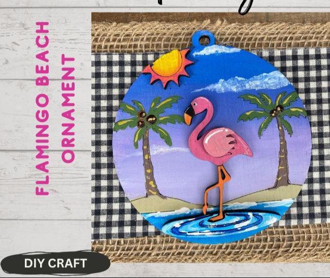 Flamingo Beach Ornament DIY Ornament Craft