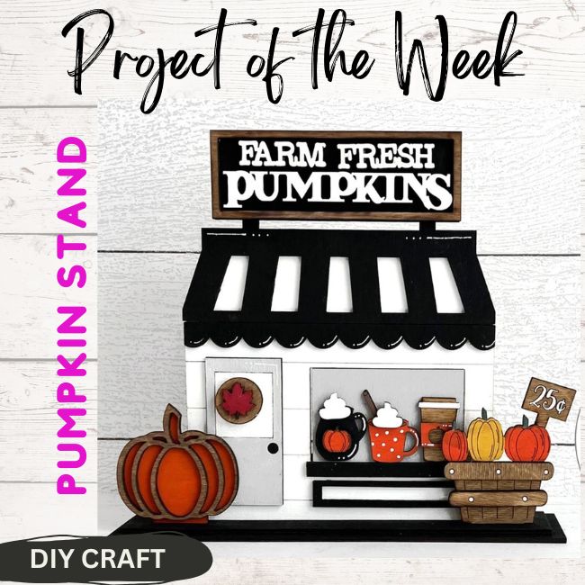Pumpkin Stand Shelf Sitter Sign Craft Kit