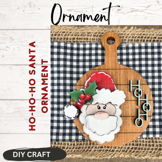 HoHoHo Santa Bread Board Winter Ornament  DIY Craft