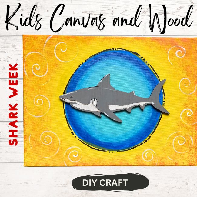 Shark Week Canvas Kids Art Kit