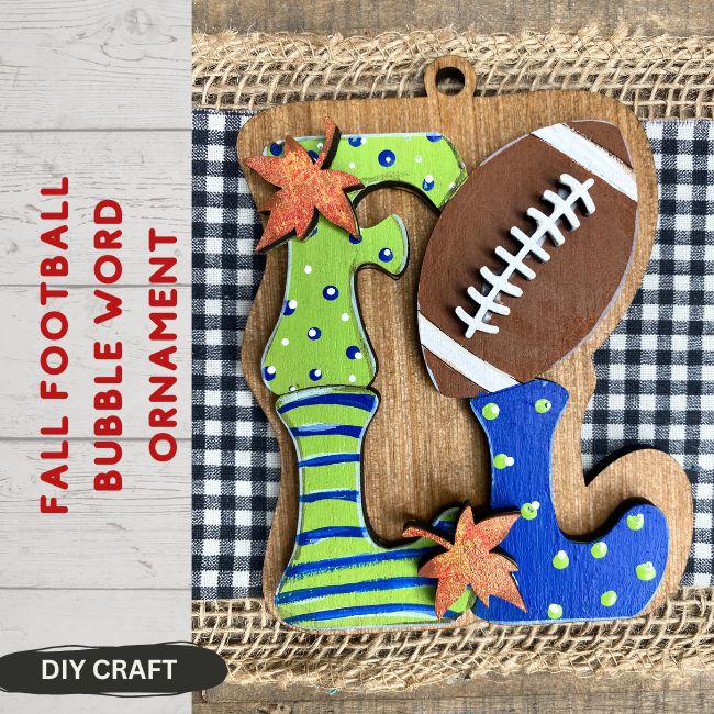 Fall Football Word Bubble Fall Ornament  DIY Craft