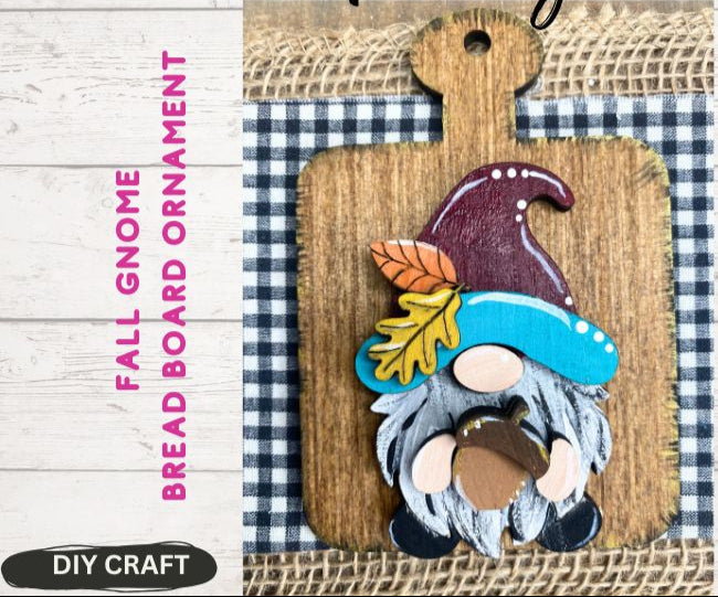 Fall Gnome Wood Fall Ornament  DIY Craft