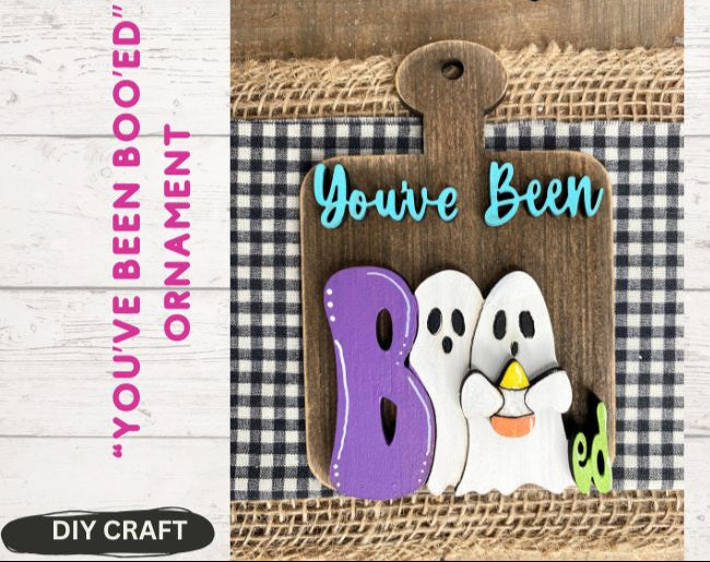You've Been Boo'ed Ghosts Wood Fall Ornament  DIY Craft