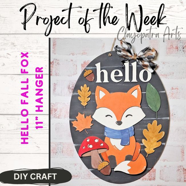 Foxy Fall Wood 3D DIY Sign for Hanging Stand
