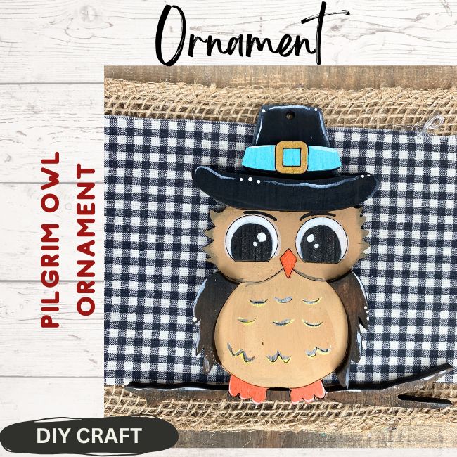 Pilgrim Owl Fall Ornament  DIY Craft