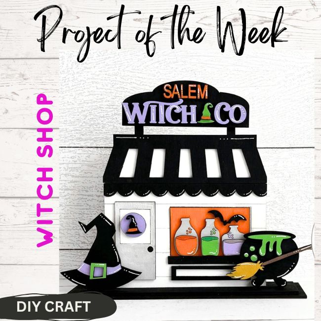 Witch Shop Halloween Shelf Sitter  Craft Kit