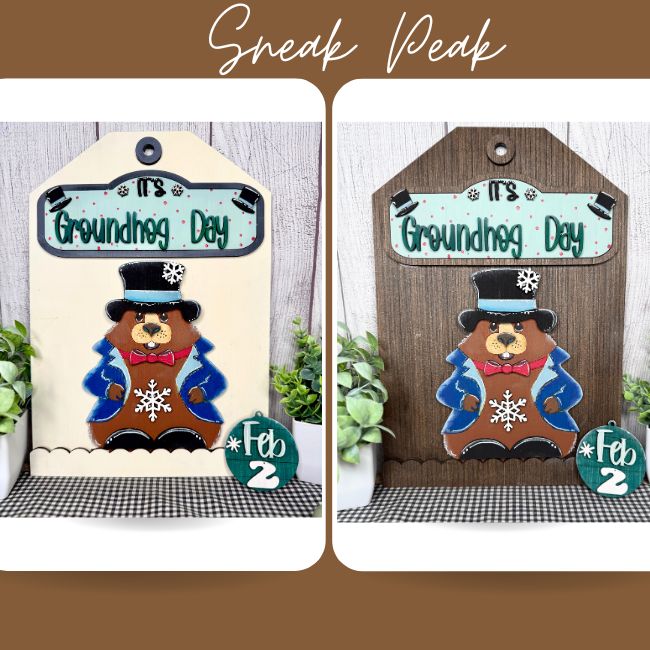 Groundhog Day DIY Wood Insert Kit for the Giant Gift Tag: Insert Only ...