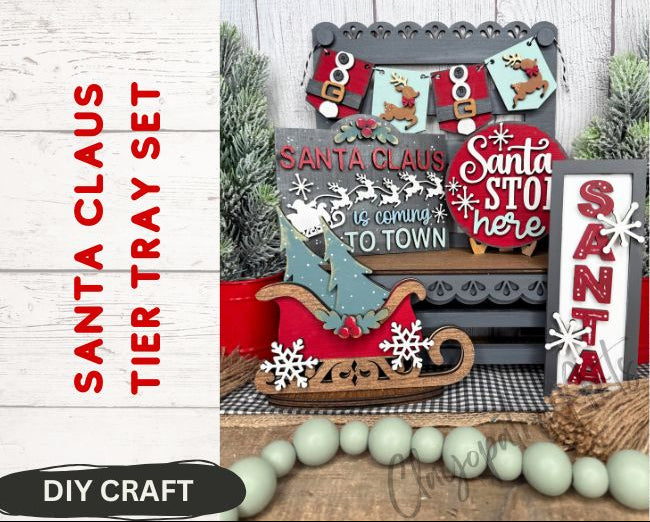 Santa Claus Tier Tray Craft Kit