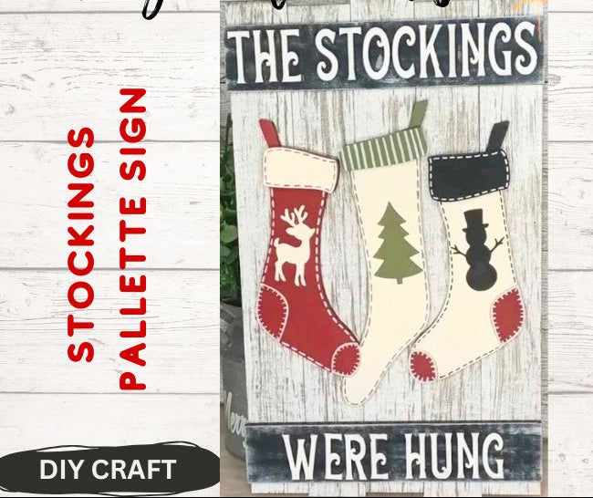 Holidays Stocking Palette Sign Craft Kit