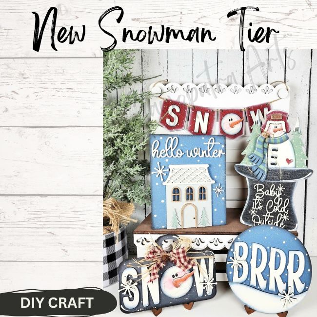 Snowman Tier Tray Craft Kit
