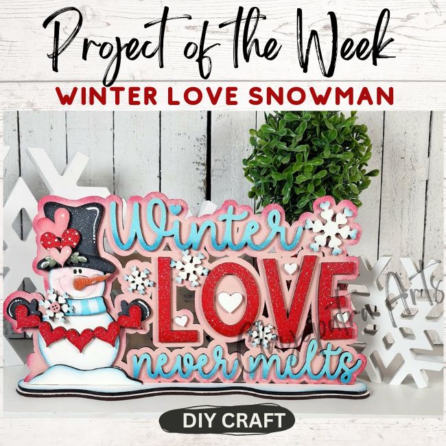 Winter Love Snowman Shelf Sitter Craft Kit