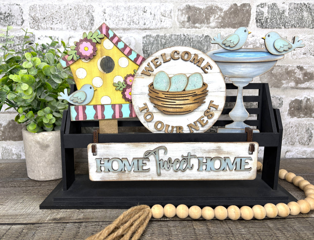 3D Wood   Home Tweet Nome Shelf Sitter Insert Only