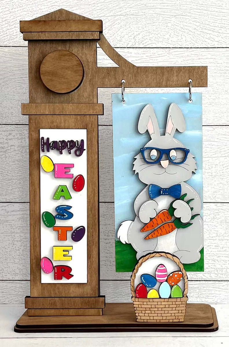Happy Easter Bunny & Carrot Wood Insert Kit — DIY Arm Stand Easter ...