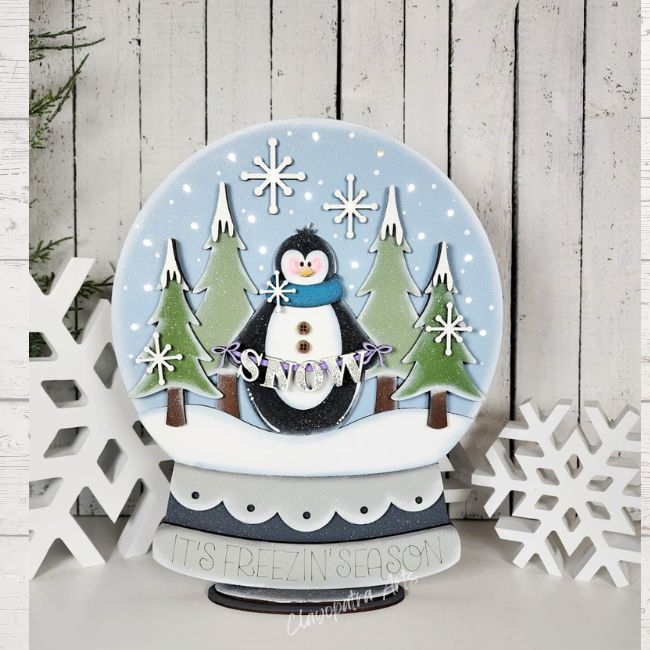 LIght Up Penguin Snowglobe Craft Kit