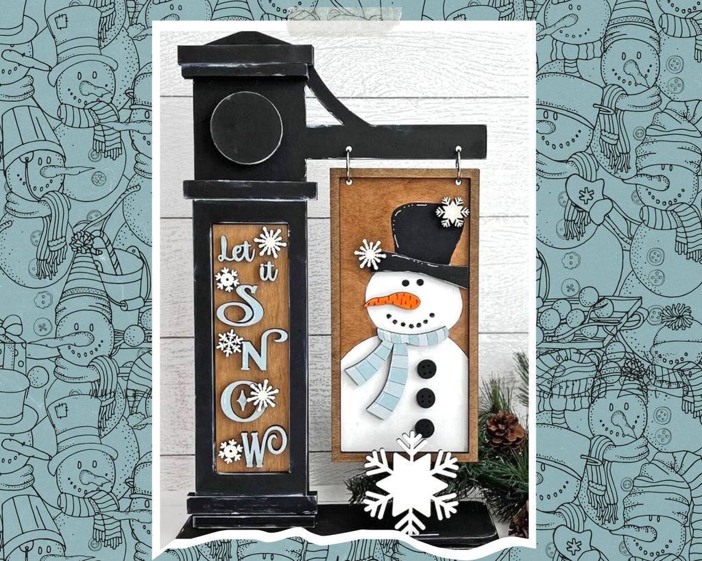 Let it Snow Snowman Wood Insert Kit for the Arm Stand