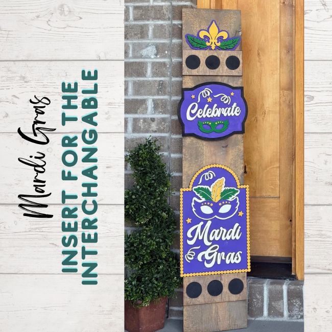 Mardi Gras  Interchangeable Porch Leaner Kit ***3D Kit only***
