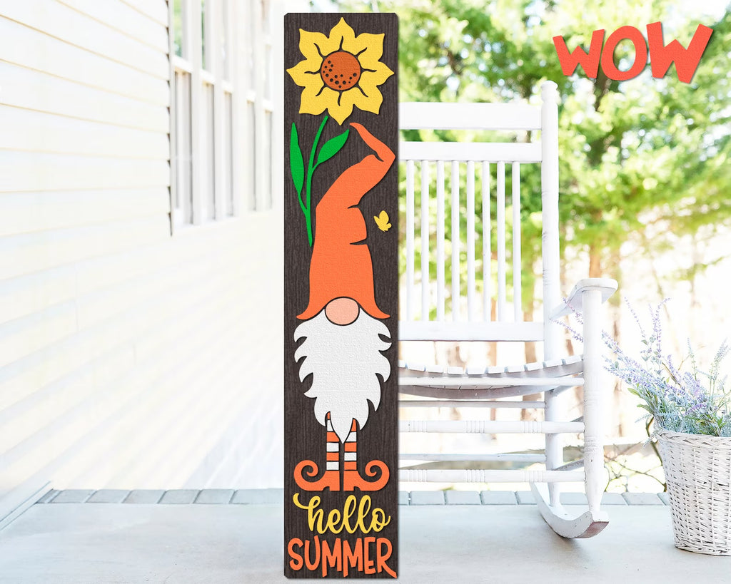 DIY Hello Summer Gnome   Porch Leaner Kit ***3D Kit only***