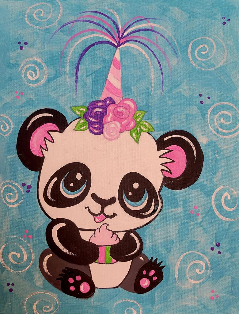 Party Panda Canvas Kids Paint Kit