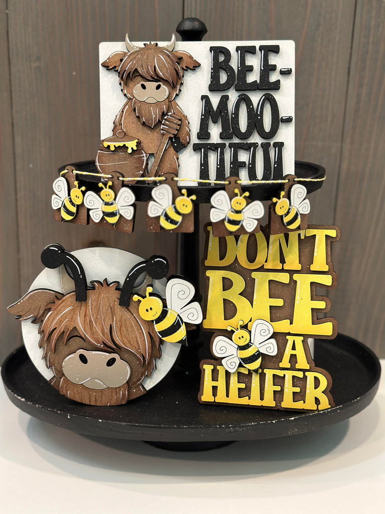 Highland Bee DIY Wood Tiered Tray Kit Shelf Sitter Set:Tier Tray Only