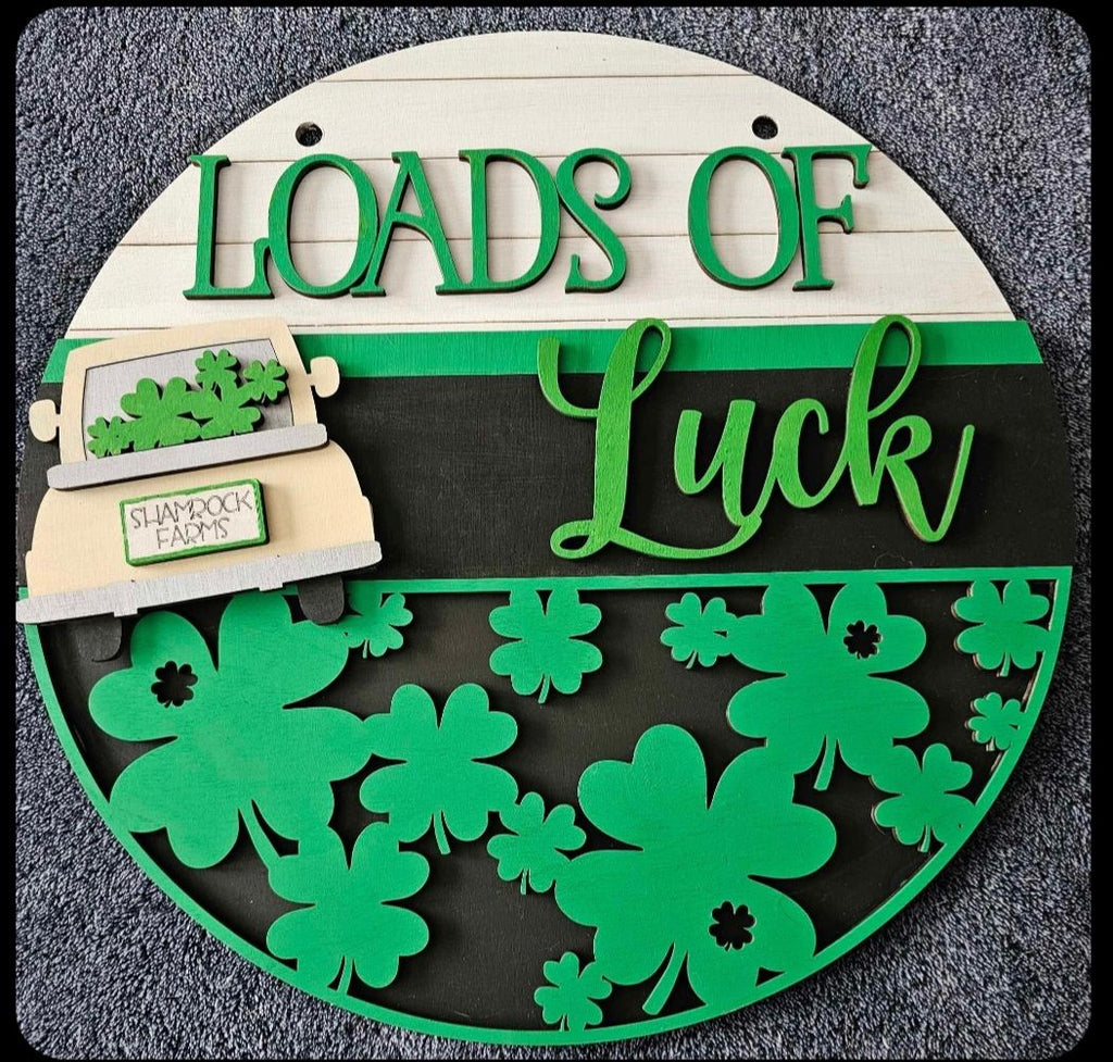 12 or 18" DIY 3D Wood Loads of Luck truck Back Door Hanger Blank