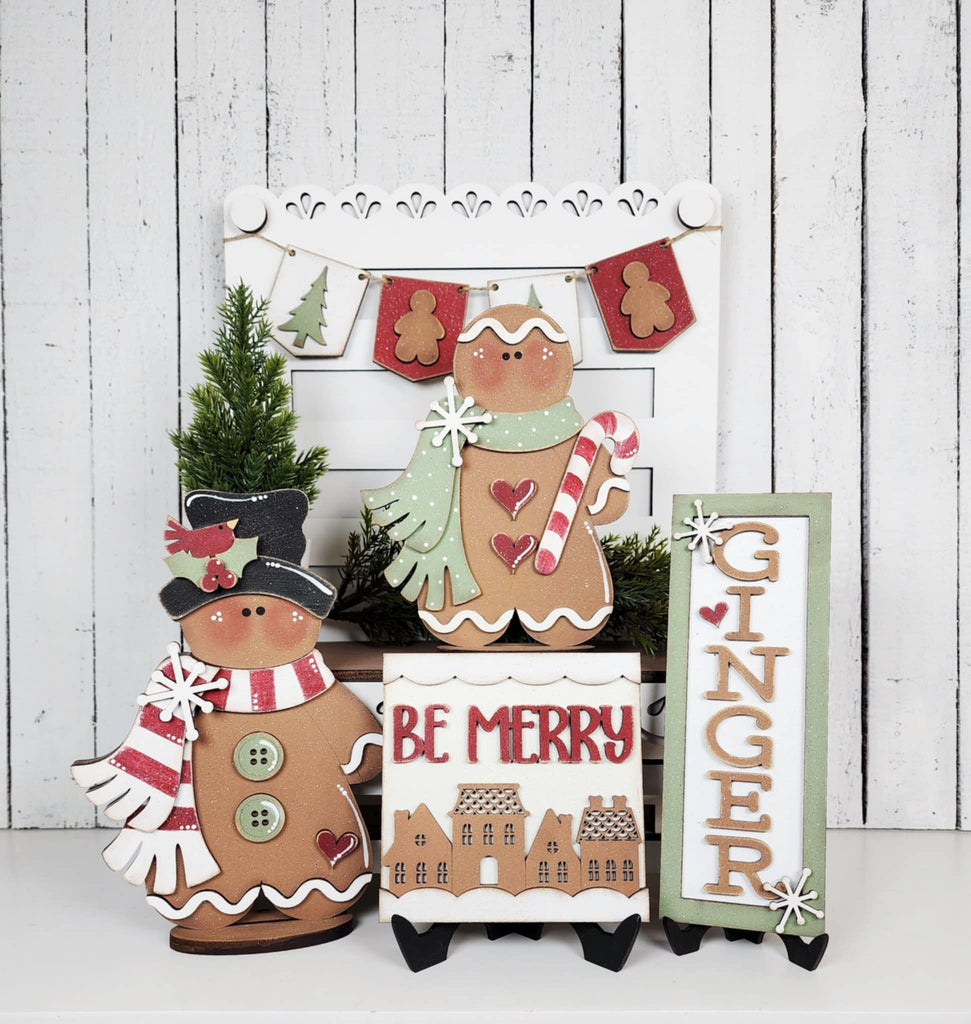 Ginger Bread Wood Tiered Tray Kit Shelf Sitter Set:Tier Tray Only