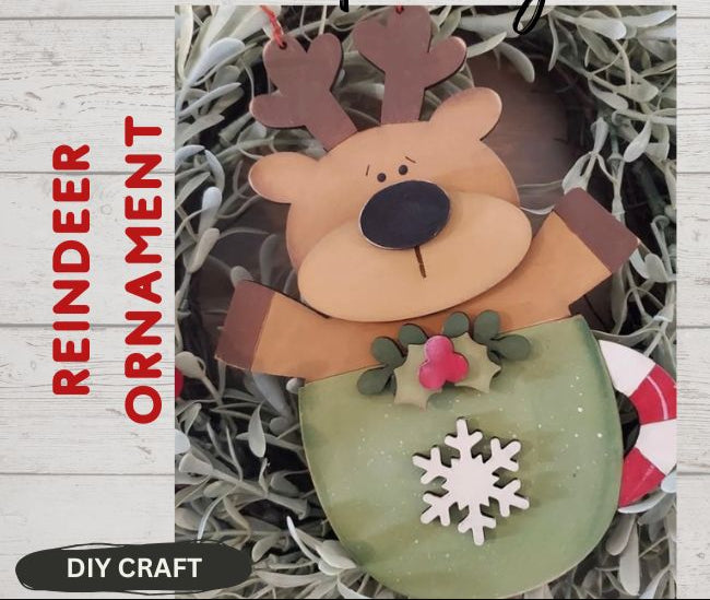 DIY Wood Reindeer Ornament