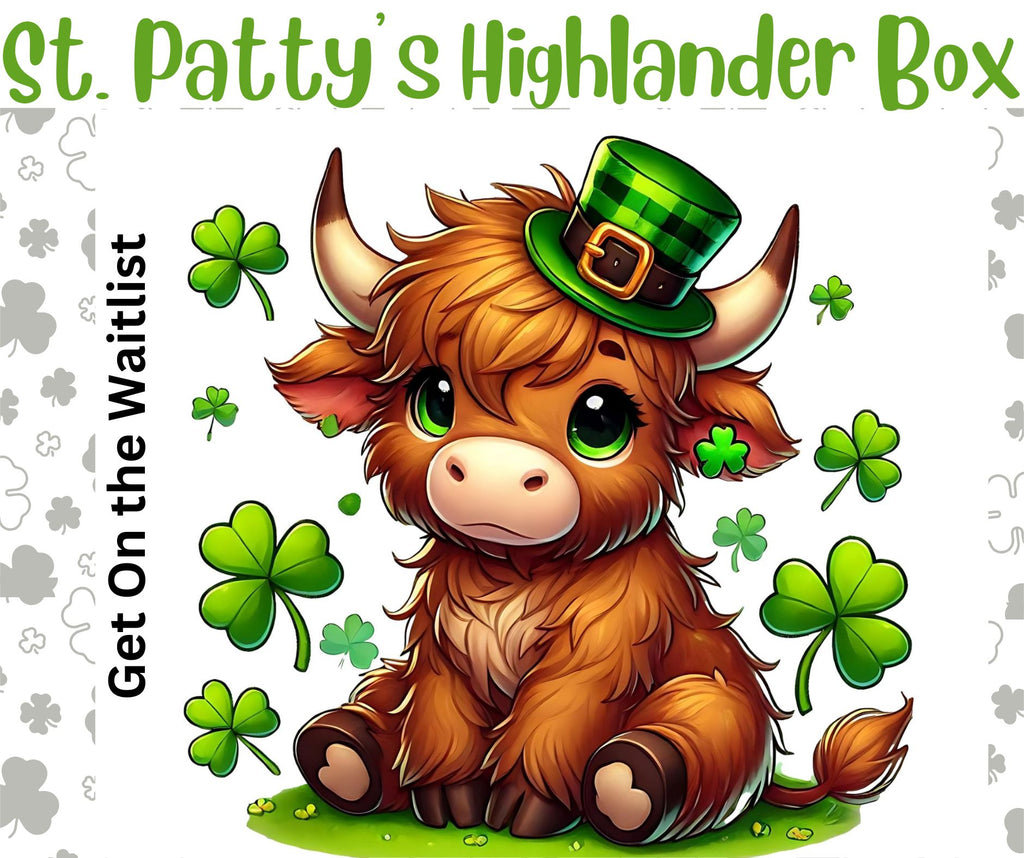 Seasonal DIY St. Pats Highlander Cow Inspired Craft Box  2025: Sold Outt