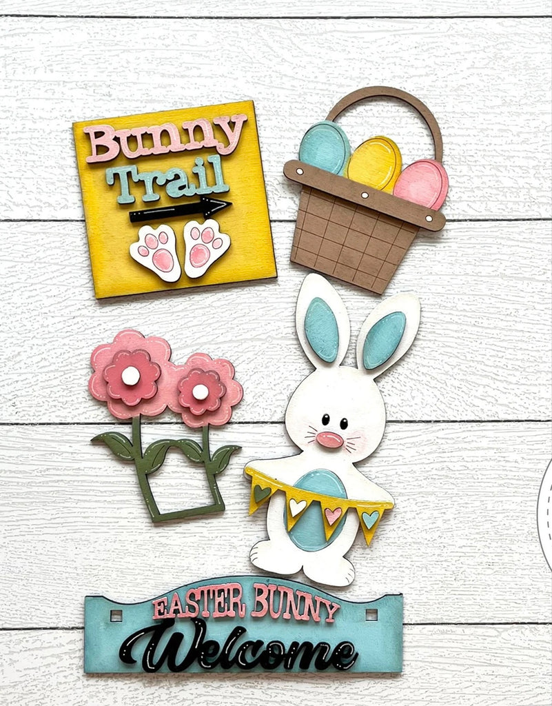 Easter Bunny DIY Wood Insert Kit: Shelf Sitter Insert Only for wagon and bench