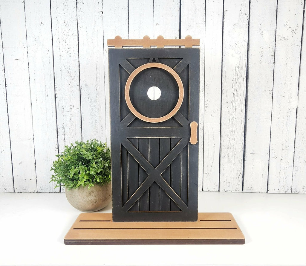Porch Door Base Shelf Sitter: Double Sided