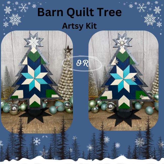 Barn Quilt Holiday Tree Shelf Sitter: DIY Craft Project – Clayopatra Arts