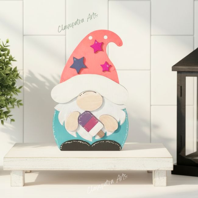 Kids Wood Summer Gnome Hanger Paint Kit