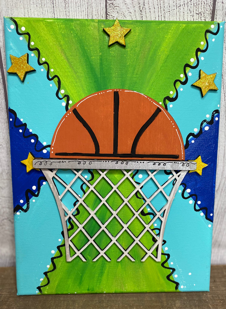 Basketball Superstar Wood and Canvas Art Kit