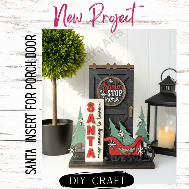 Santa Insert for the Porch Door Stand: Insert Only