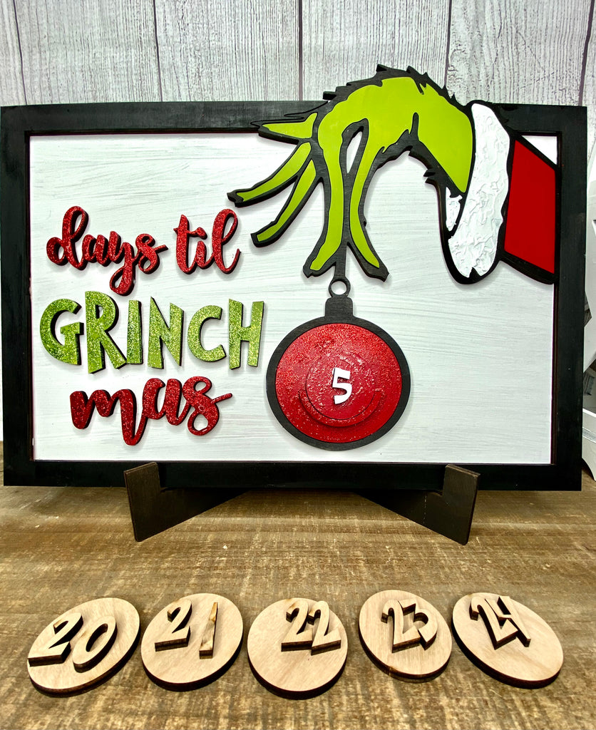 DIY Artsy Kit Wood 3D Stink-Stank-Stunk Holiday Countdown Calendar