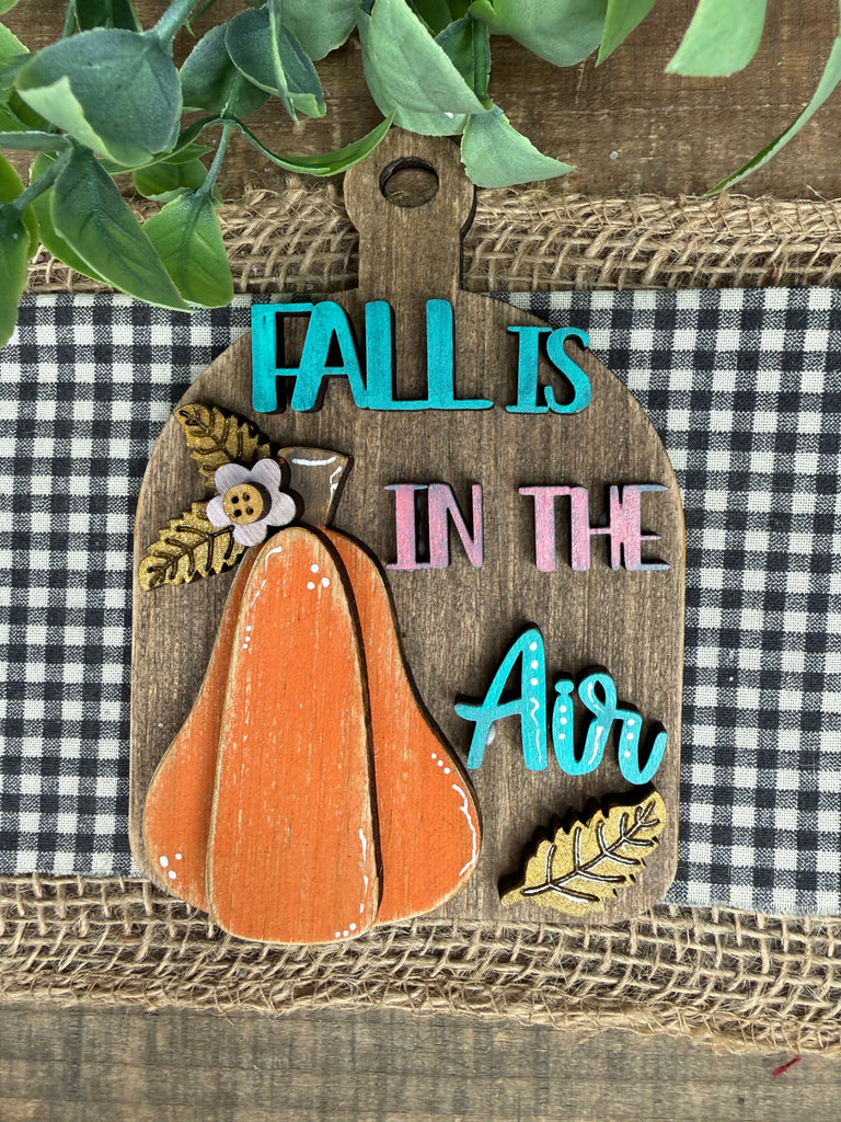 Fall is in the Air Pumpkin Farmhouse Fall Ornament DIY Craft Kit