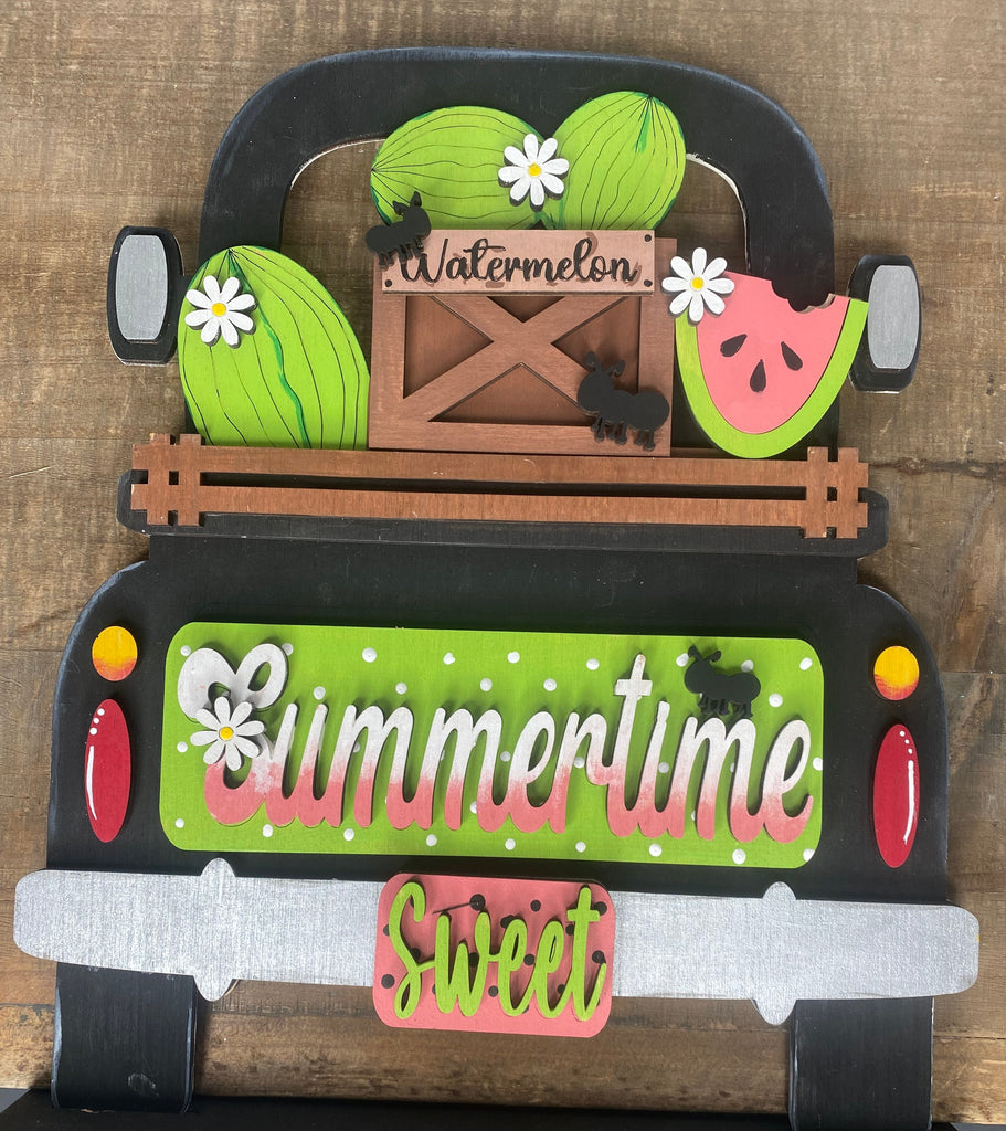3D DIY Watermelon Summer Insert for Double Sided Truck or Bread Board: Insert Only