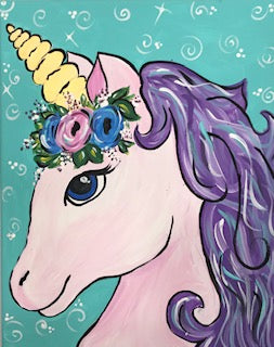 Princess Unicorn Kids Canvas Art Kit
