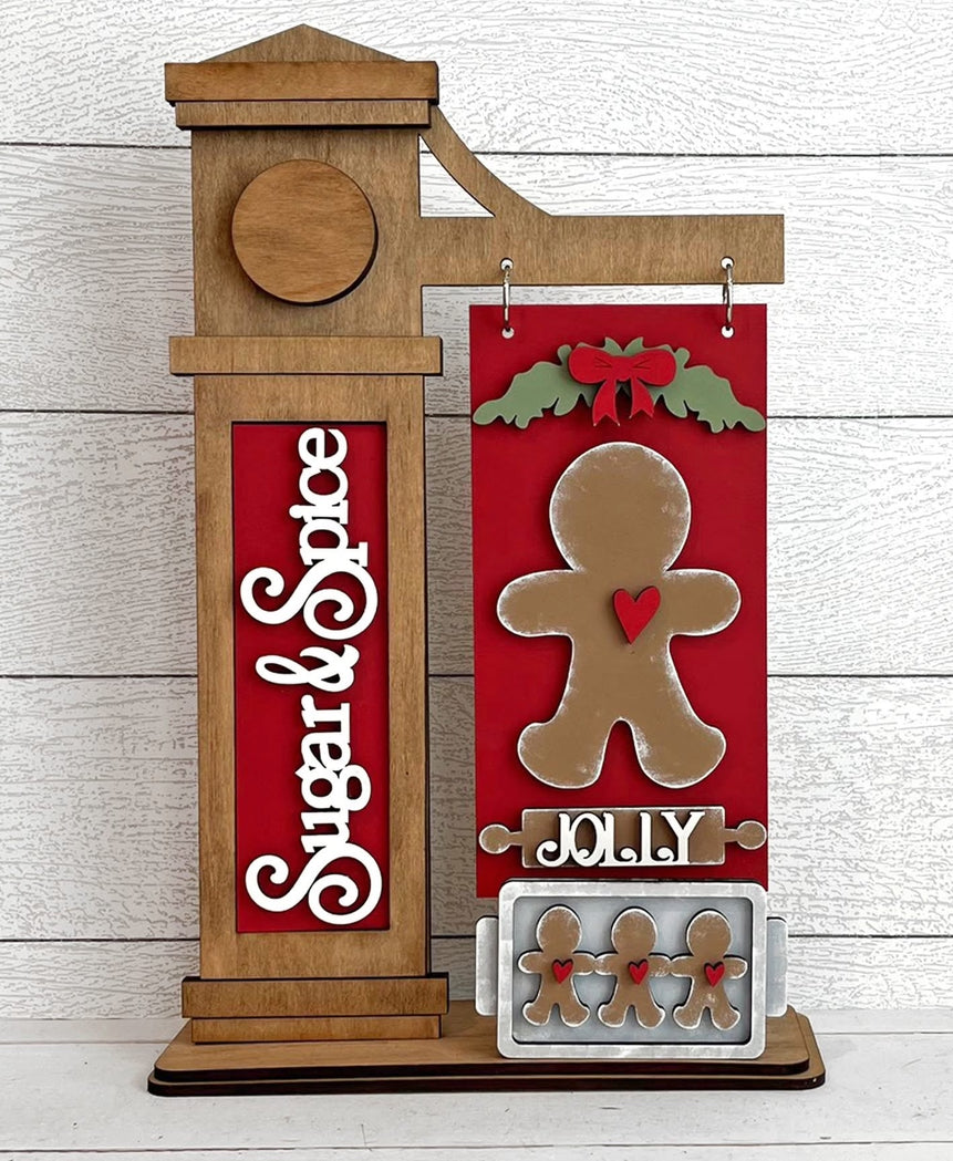 3D Sugar and Spice Gingerbread Man Insert DIY Wood Insert Kit for the ...