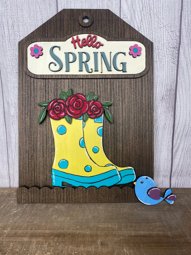 Hello Spring DIY Wood Insert Kit for the Giant Gift Tag: Insert Only ...