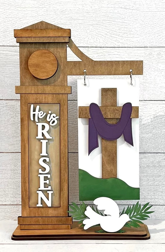 3D He is Risen DIY Wood Insert Kit for the Arm Stand: Insert Only