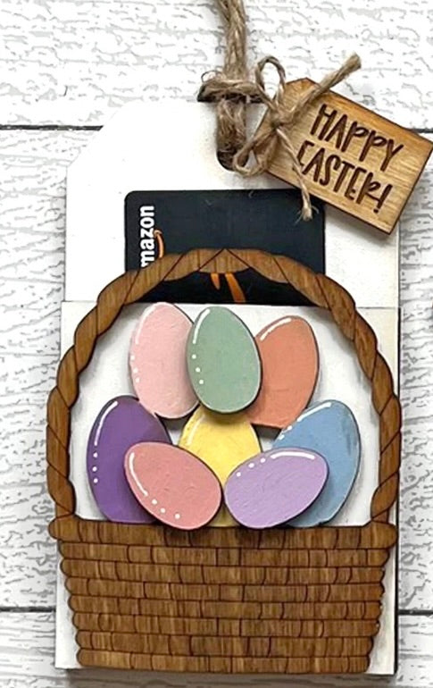 DIY Wood Blank Easter Basket Gift Card Holder