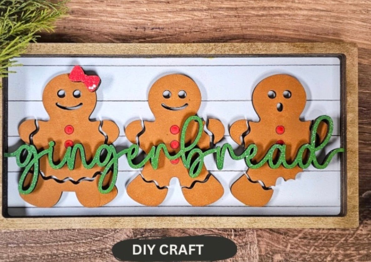 Chunky Gingerbread Graphics 3D Wood Gingerbread Chunky Sign – Clayopatra Arts
