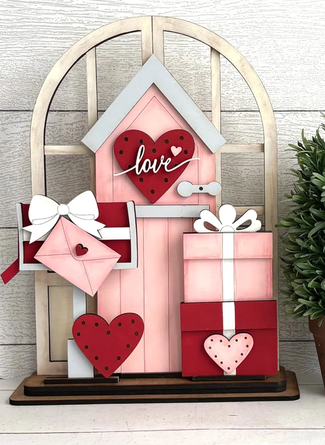 Valentines Insert For Window Shelf Sitter  DIY Wood Insert Kit: Insert Only